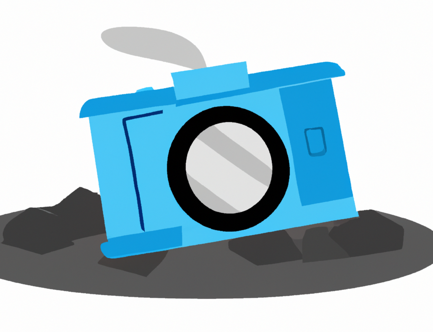 Illustrasjon av et kamerat på vei i jorden. 