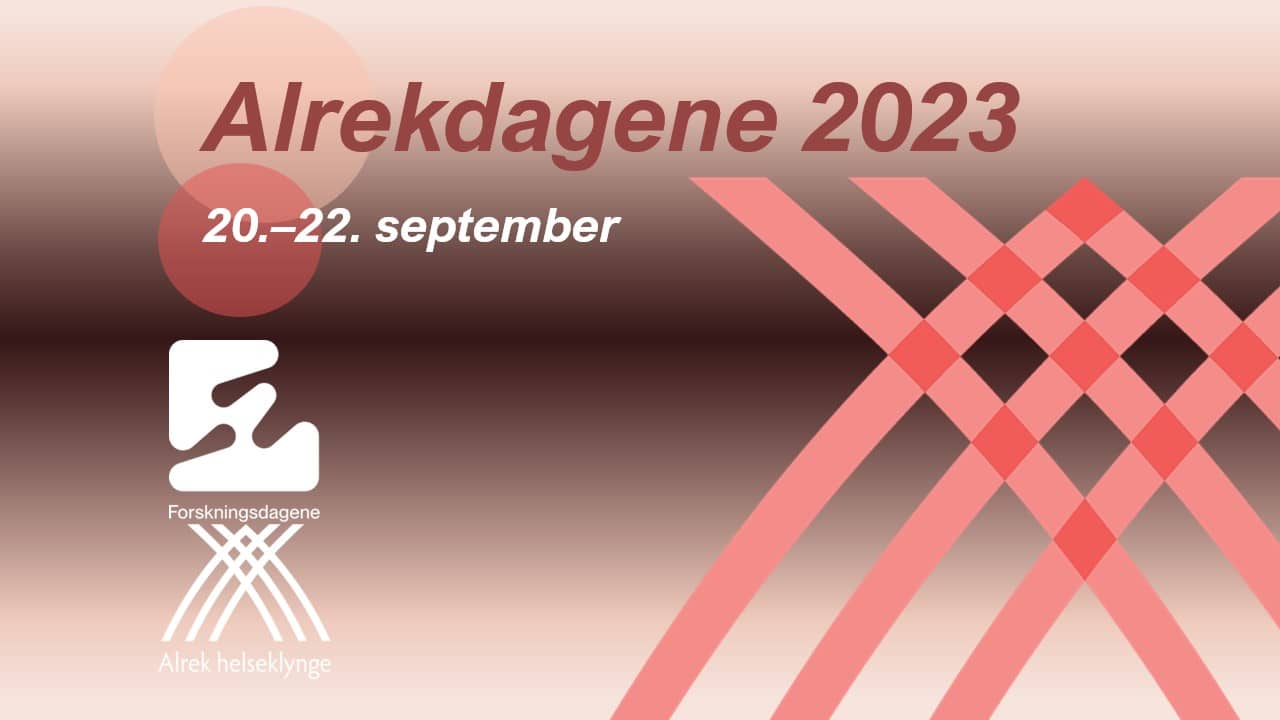 Logo for Alrekdagene 2023 med informasjon om datoer for arrangementet, 20.-22. september